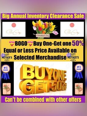 Buy One Get 50%" Find a wide variety of designer merchandise at affordable price